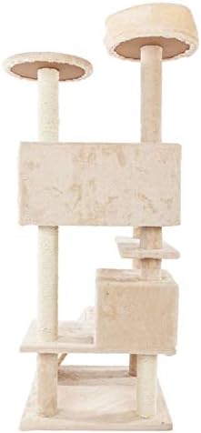52 Solid Sisal Cute Clope Plush Cat Salb Tree Tower Bege
