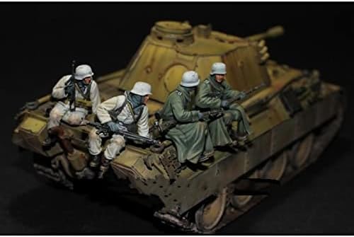 Goodmoel 1/35 WWII Soldado de resina de tanques da WWII Tank Soldier Model Kit/Kit em miniatura não