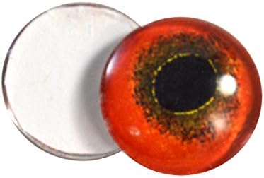 Irrises da boneca de olhos de vidro de vidro vermelho de 16 mm para esculturas de taxífermia de argila