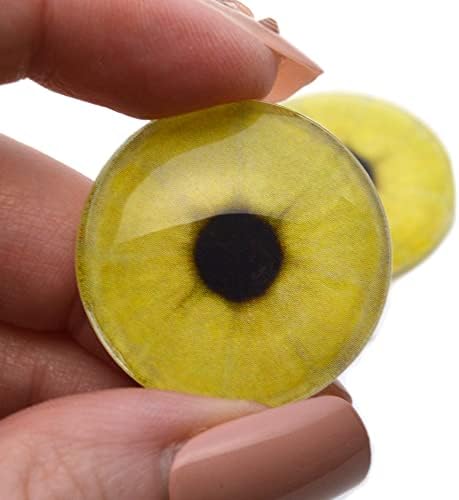 Lemon Slice Olhos de vidro - tamanhos azuis e marrons Caboconos para pingentes que fazem arames jóias