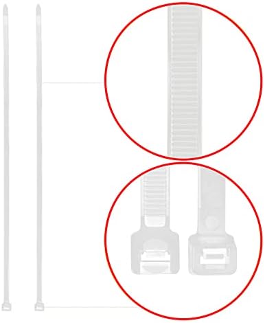 Superun Clear Zip laços de 4 polegadas, 18 libras de resistência à tração Mini laços de arame de 100 brancos