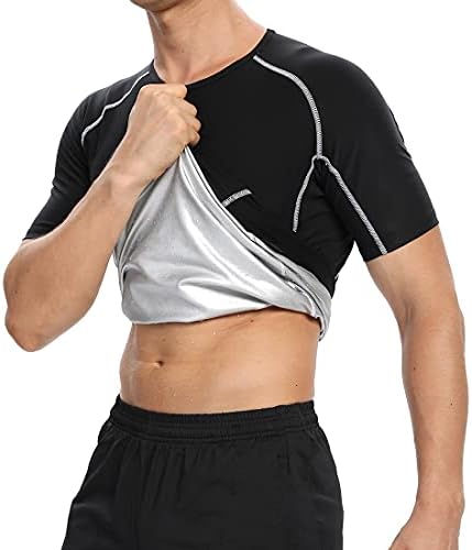 Camisa de captura de calor de compressão de terno de compressão de sauna masculina de sauna para