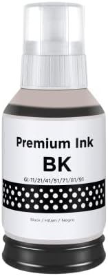 Substituição de tinta de recarga compatível com Xuner para Canon Gi-21 GI21 Bulgam de tinta de tinta preta Trabalho para Canon Supertank G3260 G2260 G1220 Megatank Impressoras