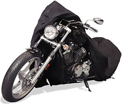 Capa de motocicleta esportiva de budge, preta, impermeável, trailerável, se encaixa em até 96 de comprimento,