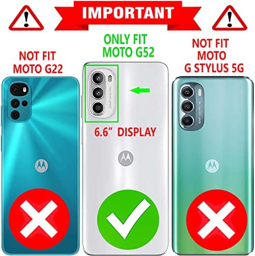 Caixa Starshop para Moto G52, caixa Motorola G52, com [protetor de tela de vidro temperado incluído]