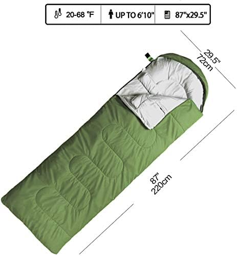 Sacos de dormir Farland 20 ℉ Para adultos adolescentes crianças com saco de compressão portátil e leve para 3-4
