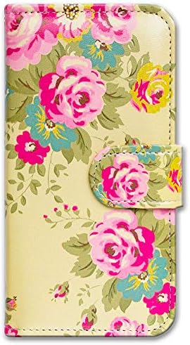 BCOV iPhone 12 mini capa, rosa Flip de couro amarelo capa de capa de capa com carteira com suporte de