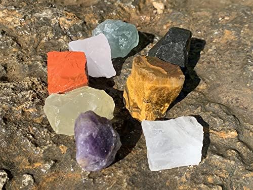 Liliyagem Natural Crystal Chakra Pedra para Tumbled, Crystal Quartz Point 7 Chakra Stones Meditação Reiki Cura