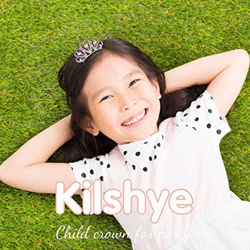 Kilshye Princesa Tiara Combes Girls Silver Crown Haircomb Star Rhinestone Tiaras Hair Combs Correio de