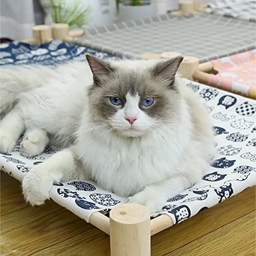 Zboro Elevated Cat Bed House Cat Bed Wood Lounge Cama de Cat para cães pequenos Cats Rabbit Cats Durável Casa