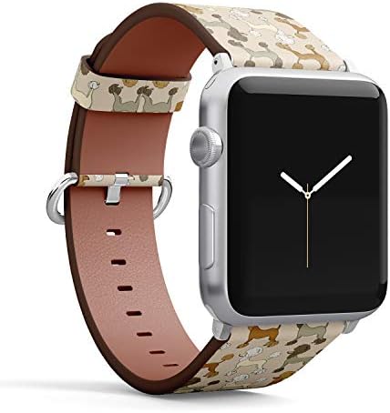 Compatível com a série Apple Watch 7/5/5/4/3/2/1 Pulseira de pulseira de couro Banda de acessórios de pulseira