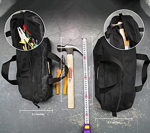 Melotough Canvas Utility Tote Tote Bag Tool Sacos organizadores + bolsa de ferramentas de utilidade