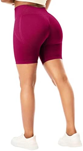 Gillya Workout Shorts para mulheres com shorts de levantamento sem costura de alta cintura de cintura