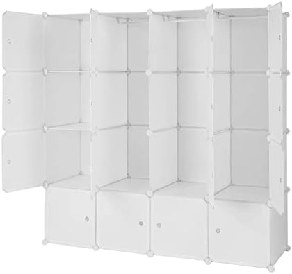 Frosab 16 cubos organizadores de cubos de plástico empilhável prateleiras de armazenamento de plástico design armário