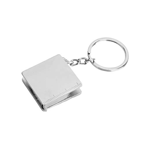 NUOBESTY 1M Fita Medida Keychain, Mini Fita de aço Profissional Taperotractable Fita Medida Chaves Portátil