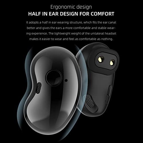 Fones de ouvido Bluetooth, fones de ouvido sem fio, fones de ouvido leves, fones de ouvido embutidos de