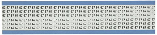 Pano de vinil reposicionável Brady WM-67-PK, preto em números sólidos, placa de marcador de fio de números