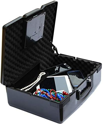 Zzhbxg cofres mini cofres digitais portáteis, casa pequena caixa portátil de depósito seguro aberto