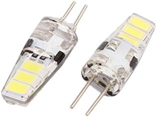 Aexit 3pcs DC12V LUTARES E CONTROLES 5733 SMD LED LUZ BULBO LUZ SILICONE Lâmpada 6-LED G4 2P Branco neutro