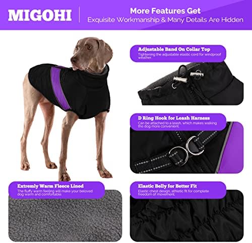 Jaqueta de cachorro quente Migohi, casaco de cachorro de inverno de gola alta para clima frio, colete