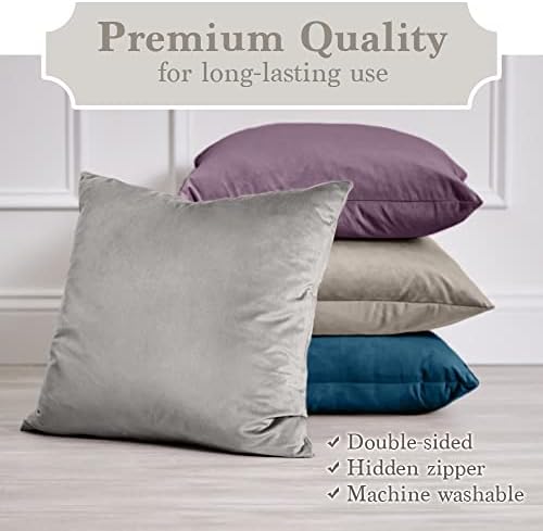 A empresa de Connecticut Home Company Velvet Throw Pillow Capas, conjunto de 2, travesseiros