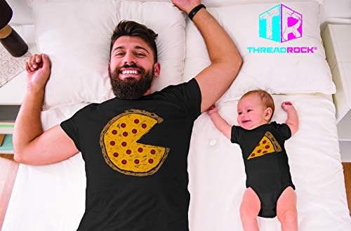 Torda de Pizza Threadrock e Slice Bodysuit infantil e camiseta masculina Conjunto de combinação