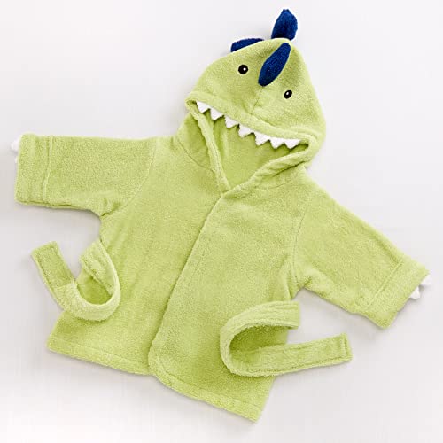 Bebê Aspen Splash-A-Saurus Dinosaur Com Hooded Towel Robe, 0-9 meses