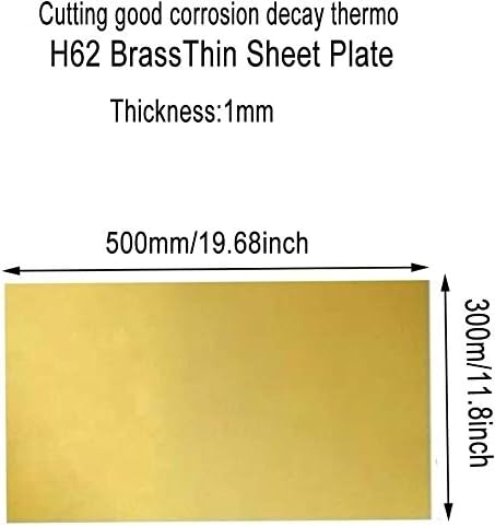 Folha de latão Placa de papel de papel de papel de ouro H62 Folha de experimentos DIY espessura de 1