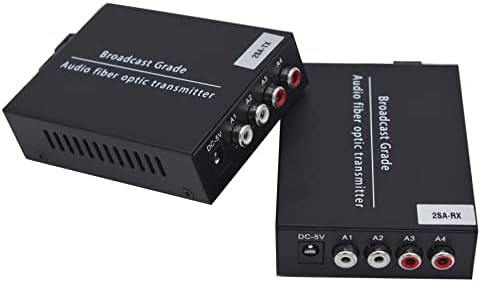Primeda Audio Extender/Fiber Converter, áudio analógico sobre fibra óptica SingleMode até 12,4 milhas,