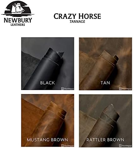Buckleguy.com Couros de Newbury, cavalo maluco, painel, bronzeado