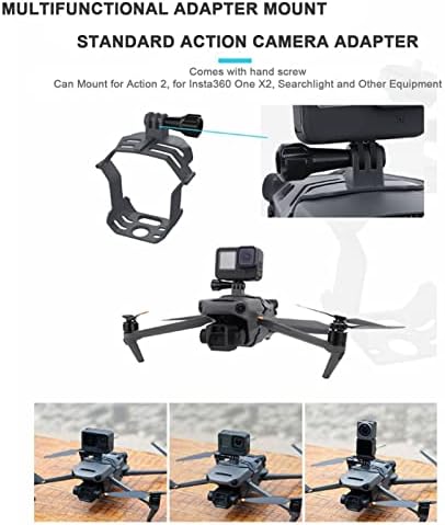 Estrutura da câmera de ação EVTSCAN para Mavic 3 drone - Suporte de suporte de montagem de cardan -chal