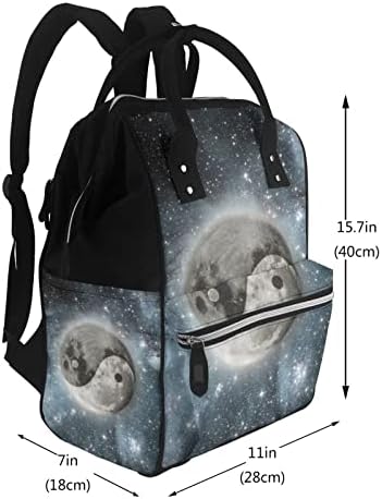 Mochilas trocas de fraldas para mamãe lua-yin-yang-galáxia bookbag bolsas de fraldas