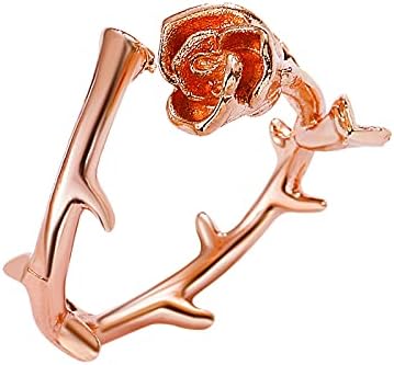 2023 Novo anel americano criativo de Thorn e anel aberto ajustável rosa doce anéis coloridos europeus para