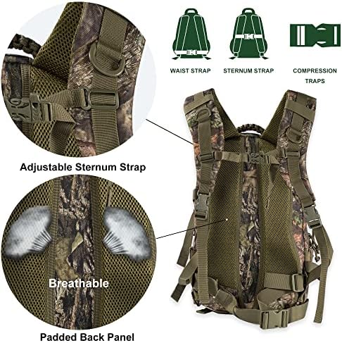 Aprilbay Florest Tree Camouflage Backpack Backping Backpack Backpack - Caminhadas, caça, pesca, mochila de acampamento