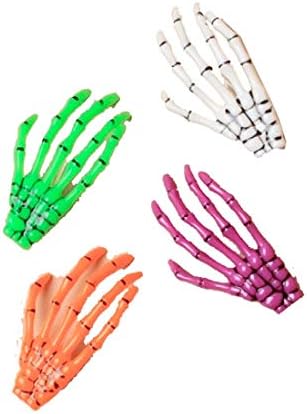 Rimi Hanger Girls Disturso Color Plástico Esqueleto de Mão Clipes de Halloween Acessórios de Halloween