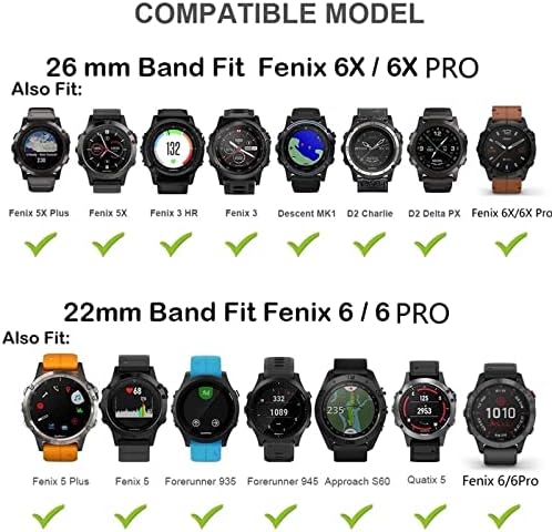 Gafned Watchband para Garmin Fenix ​​5 5 Plus Forerunner 935 945 Strap para Fenix ​​6 6Pro Approach