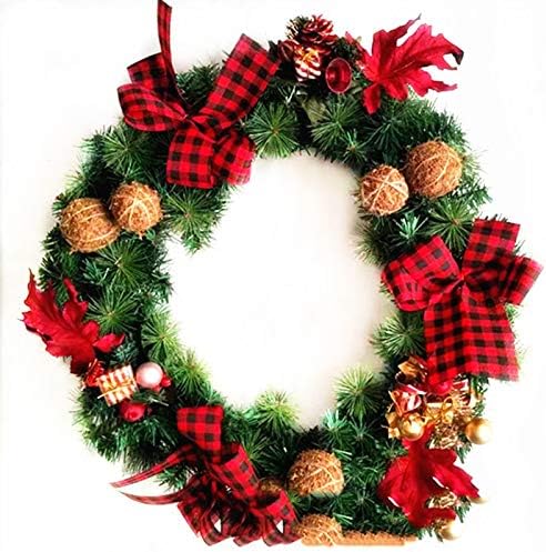 Smqhh Christmas Wreaths Garlands de Natal 24 polegadas Deliciosas portas de Natal com ornamentos de bola,
