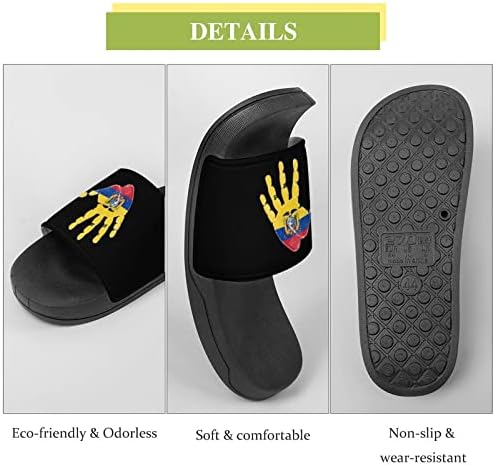 Sandálias de Palm House da bandeira do Equador Sandálias que não deslizam dos dedos do dedo do pé