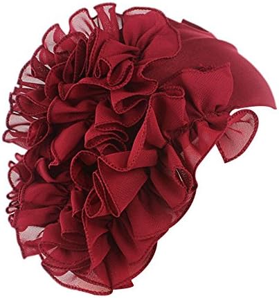 Mulheres Flores Flor de Feio Capéu de Cor de cor sólido para mulheres Vintage Turban Hat