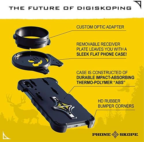 Skope de telefone Complete Digiscoping Kit, compatível com iPhones ou Samsung, inclui o adaptador de