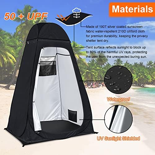 tenda de chuveiro anngrowy tenda pop-up de privacidade acampamento portátil tenda de vaso sanitário porteira