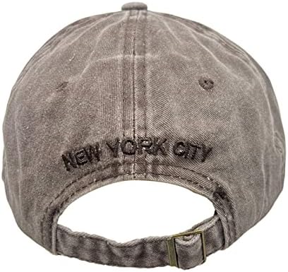 Tampa de beisebol de algodão de Nova York Capinho de cinta ajustável A angustiável chapéu vintage Sun Dad