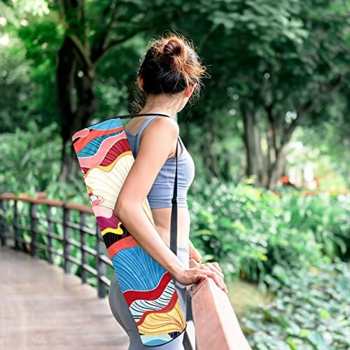 Tradicional Pattern Classical Yoga Mat Bags Full-Zip Yoga Carry Bag for Man Men, Exercício de ioga portador com