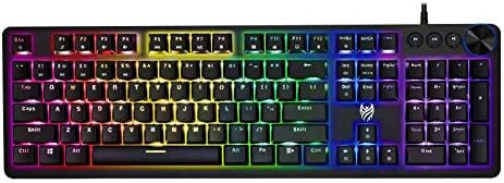 Blackmore Nocturna Wired Mechanical Gaming Keyboard - RGB Backlighting - Blue Clicky Mechanical Switches