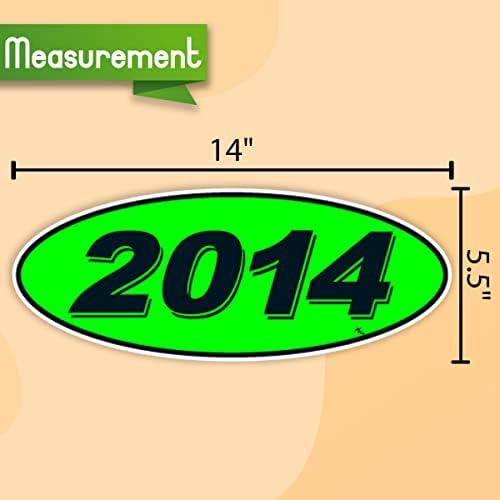 Versa Tags 2012 2013 2014 e 2015 Modelo oval Ano de carros Adesivos de janela de carros com orgulho feitos nos EUA VERSA Oval Modelo Windshield Ano de Ano é verde e preto vem doze por ano por ano