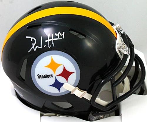 Derek Watt autografou Pittsburgh Steelers Speed ​​Mini capacete - JSA W Auth *Silve - Mini capacetes