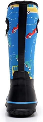 WTW Kids Rubber Rain Boots - Neoprene isolada à prova d'água Botas de sujeira no meio da