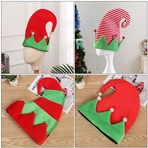 Partykindom 3pcs Decorações de temas de Natal Flanela Bell Caps Adoráveis ​​Acessórios para Cabeças