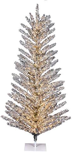 Vickerman 5 'de alumínio vintage Árvore de Natal Artificial, Branca quente Baixa tensão LED LED LUZES DE
