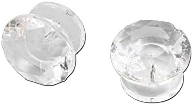 Farboat 10pcs acrílico puxar botões de plástico Mini puxa em forma de diamante para móveis pequenos
